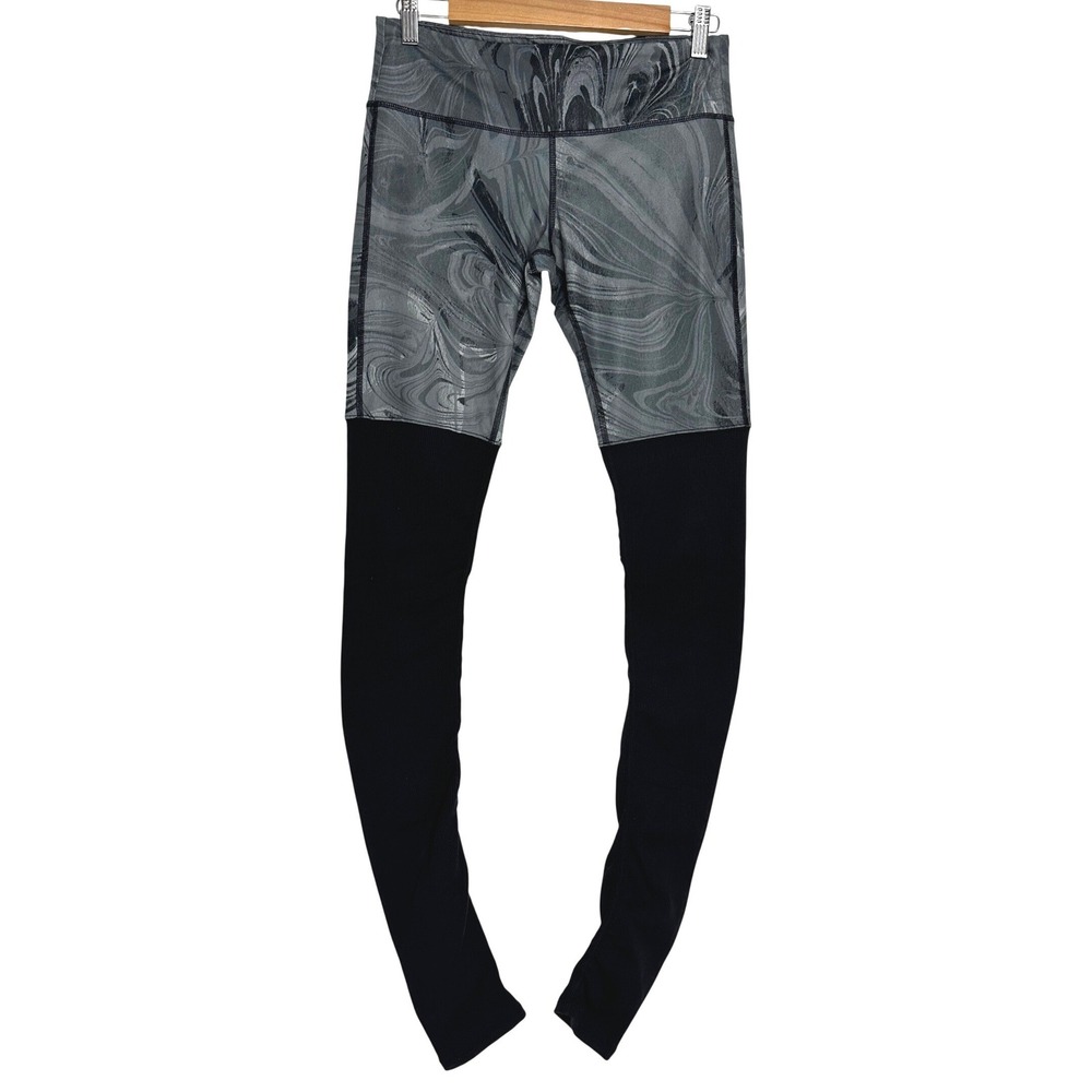 ALO Yoga Goddess Leggings Gray Black Marble Swirl M - Picture 2 of 9